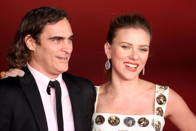 Scarlett Johansson and Joaquin Phoenix attend <em>Her</em> premiere during the 8th Rome Film Festival at Auditorium Parco Della Musica on November 10, 2013, in Rome, Italy.